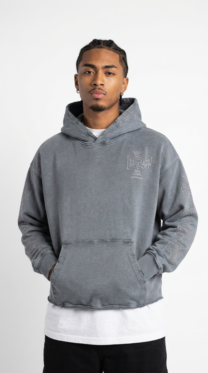 SWEAT-SHIRT CAPUCHE DISTRESSED CROSS